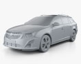 Chevrolet Cruze Wagon 2014 3D-Modell clay render