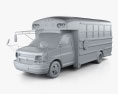 Thomas Minotour School Bus 2012 3d model clay render
