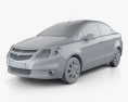 Chevrolet Sail Sedán 2014 Modelo 3D clay render