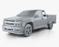 Chevrolet Colorado Hotshot I Lowboy 2012 3d model clay render