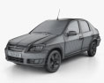 Chevrolet Prisma 2013 3D模型 wire render