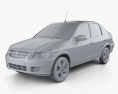 Chevrolet Prisma 2013 Modèle 3d clay render