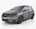 Chevrolet Sail ハッチバック 2014 3Dモデル wire render