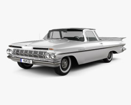 3D model of Chevrolet El Camino 1959