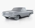 Chevrolet El Camino 1959 3Dモデル clay render