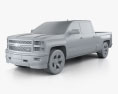 Chevrolet Silverado Crew Cab LTZ 2016 3D模型 clay render