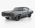 Chevrolet Chevelle SS 396 hardtop coupe 1970 3d model wire render