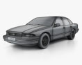 Chevrolet Impala SS 1996 3D模型 wire render