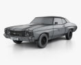 Chevrolet Chevelle SS 454 LS5 convertible 1971 3d model wire render