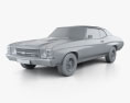 Chevrolet Chevelle SS 454 LS5 컨버터블 1971 3D 모델  clay render