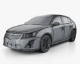 Chevrolet Cruze Fließheck 2014 3D-Modell wire render