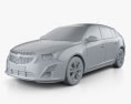 Chevrolet Cruze 掀背车 2014 3D模型 clay render