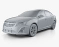 Chevrolet Cruze Berlina 2014 Modello 3D clay render