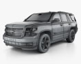 Chevrolet Tahoe 2017 3D 모델  wire render