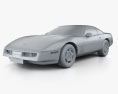 Chevrolet Corvette (C4) 쿠페 1996 3D 모델  clay render