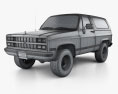 Chevrolet Blazer (K5) 1991 3D-Modell wire render