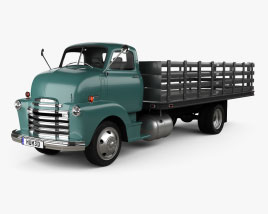 3D model of Chevrolet COE Flatbed Truck 1948
