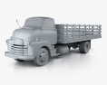 Chevrolet COE フラットベッドトラック 1948 3Dモデル clay render