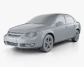 Chevrolet Cobalt sedan 2010 3D-Modell clay render