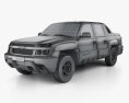 Chevrolet Avalanche 2006 3d model wire render