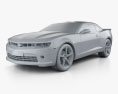 Chevrolet Camaro RS coupe 2017 3d model clay render