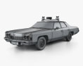 Chevrolet Impala Полиция 1975 3D модель wire render