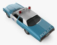 Chevrolet Impala Polizei 1975 3D-Modell Draufsicht
