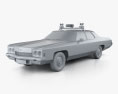 Chevrolet Impala Polizia 1975 Modello 3D clay render