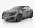 Chevrolet Cruze Седан 2018 3D модель wire render