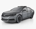 Chevrolet Impala 警察 Dubai 2017 3Dモデル wire render