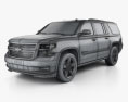 Chevrolet Suburban LTZ 2017 3D модель wire render