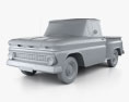 Chevrolet C10 (K10) 1963 3D 모델  clay render