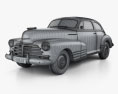 Chevrolet Fleetline двухдверный Aero Седан 1948 3D модель wire render