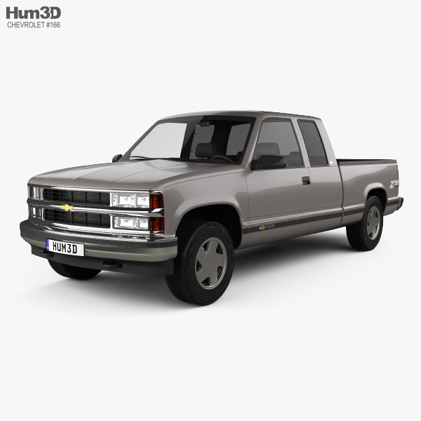 Chevrolet C1500 (K1500) Extended Cab 1999 3Dモデル