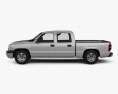 Chevrolet Silverado 1500 Crew Cab Short bed with HQ interior 2007 3Dモデル side view