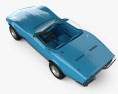 Chevrolet Corvette (C3) 敞篷车 带内饰 1996 3D模型 顶视图