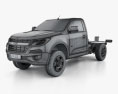 Chevrolet Colorado S-10 Regular Cab Chassis 2019 3D-Modell wire render