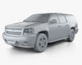 Chevrolet Suburban LT 2010 3D модель clay render