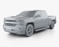 Chevrolet Silverado 1500 Crew Cab Standard Box High Country 2020 3Dモデル clay render