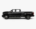 Chevrolet Silverado 3500HD Crew Cab Long Box High Country Dually Diesel 2020 3D模型 侧视图