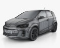 Chevrolet Sonic hatchback RS 2018 3d model wire render