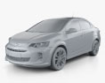 Chevrolet Sonic 轿车 RS 2018 3D模型 clay render