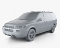 Chevrolet Uplander LS 2008 3D 모델  clay render