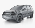Chevrolet Equinox LT1 2008 3D模型 wire render