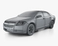 Chevrolet Malibu LT 2011 3D模型 wire render