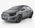 Chevrolet Sonic LT セダン 2018 3Dモデル wire render