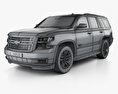 Chevrolet Tahoe LT 2017 3D 모델  wire render