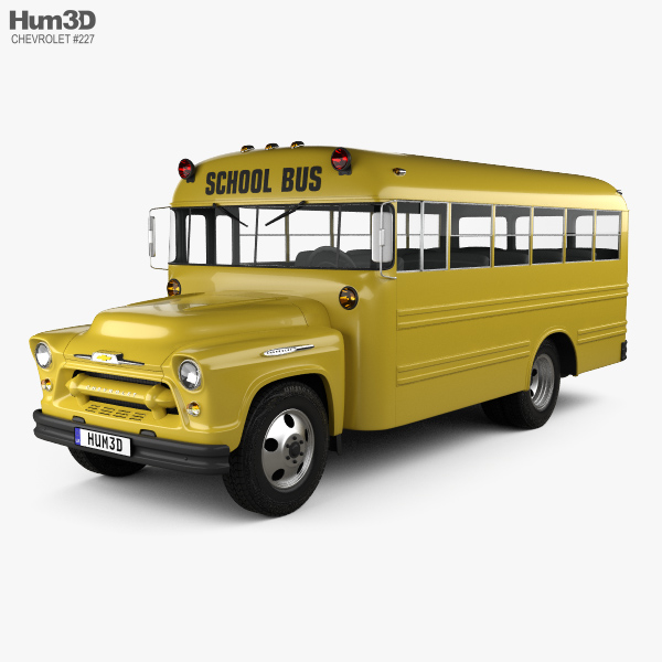 Chevrolet 4500 Scuolabus 1956 Modello 3D