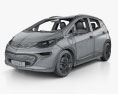 Chevrolet Bolt EV HQインテリアと 2020 3Dモデル wire render