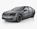 Chevrolet Caprice Royale с детальным интерьером 2017 3D модель wire render